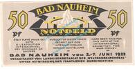 Notgeld De 50 Pf. Nauheim , Notgeld 50 Pfennig Schein in kfr. M-G 924.1 Hessen 1922 Seriennotgeld -