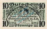 Notgeld DE 10 Pf. Grube Ilse , Notgeld 10 Pfennig Schein in kfr. Tieste 2630.05.37 , Brandenburg -