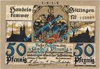 Notgeld DE 50 Pf. Göttingen , Notgeld 50 Pfennig Schein in kfr. Tieste 2320.10.20 , NDS von 1919 -