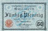 Notgeld DE 50 Pf. Neckargemünd , Notgeld 50 Pfennig Schein in kfr. Tieste 4780.05.05 , Baden 1917 -
