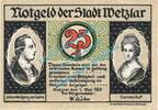 Notgeld DE 25 Pf. Wetzlar , Notgeld 25 Pfennig -Mai- in kfr. Tieste 7875.10.26 , Rheinland 1920 -