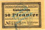 Verkehrsausgaben Notgeld DE 50 Pf. -Strichrahmen- Aidenbach , Notgeld 50 Pfennig -Strichrahmen- in kfr. Tieste 0025.05.02 BAY 1917 -