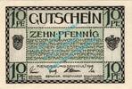 Verkehrsausgaben Notgeld DE 10 Pf. -Kreuzmäander- Rendsburg , Notgeld 10 Pfennig -Kreuzmäander- in kfr. Tieste 6025.05.35 , SH -