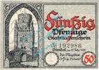 Notgeld DE 50 Pf. -dick- Stendal , Notgeld 50 Pfennig -Dick- in kfr. Tieste 7130.25.10 , SA von 1920 -