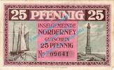 Notgeld DE 25 Pf. Norderney , Notgeld 25 Pfennig -3,5 mm- in gbr. Tieste 5165.05.02 , NDS von 1918 -