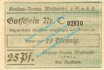Notgeld DE 25 Pf. Waldmohr , Notgeld 25 Pfennig Schein in kfr. Tieste 7665.05.02 , Pfalz o.D. -