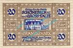 Großnotgeld 1918 20 Mk. Schönebeck , Notgeld 20 Mark Schein in kfr.E , Geiger 481.03 , Sachsen Anhalt -