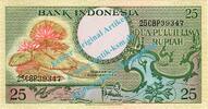 Indonesien - Indonesia 25 Rupiah Banknote Indonesien - Indonesia , 25 Rupiah Schein -Wasserlilie- von 1959 in unc -
