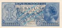 Indonesien - Indonesia 1 Rupiah Banknote Indonesien - Indonesia , 1 Rupiah Schein -Kind re.- von 1956 in unc -