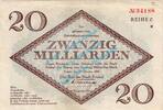 Inflation DE 20 Mia. Mk. Freital , Banknote 20 Milliarden Mark Schein in L-gbr. Keller 1603.f , Sachsen -