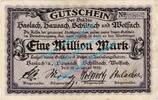 Inflation DE 1 Mio. Mk. Haslach usw. Banknote 1 Million Mark Schein in gbr. Keller 2244.a-b , Baden 1923 -