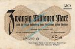Inflation DE 20 Mio. Mk. Heidelberg , Banknote 20 Millionen Mark Schein in gbr. Keller 2279.L Baden 1923 -