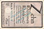 Inflation DE 10 Mio. Mk. Heidelberg , Banknote 10 Millionen Mark Schein in gbr. Keller 2279.i Baden 1923 -