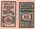 Notgeld DE 50 Pf. -MUSTER- Rötha , Notgeld 50 Pfennig MUSTER-Schein in unc. Tieste 6120.05.07.M , Sachsen -