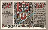 Notgeld DE 50 Pf. Rothenburg , Notgeld 50 Pfennig Schein in unc. Tieste 6250.05.01 , Bayern 1918 -