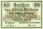 Notgeld DE 50 Pf. Rinteln , Notgeld 50 Pfennig Schein in unc. Tieste 6075.05.13 , Hessen 1918 -