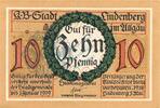 Kleingeld 1914-1922 10 Pf. -Fehldruck- Lindenberg , 10 Pfennig --FEHLDRUCK-- E in kfr-unc , Ti.4115.... Bayern 1918 -