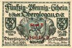 Notgeld DE 50 Pf. -KN + Serie- Oberglogau , Notgeld 50 Pfennig --KN-Serie-- in kfr. M-G 994.1.b Schlesien 1921 -