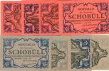 Serienscheine DE 8 Scheine kpl. Schobüll , 2 Notgeld Set mit 8 Scheinen unc-kfr. M-G 1194.7-8 , Schleswig 1921 -