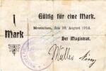 Notgeld 1914/15 1 Mk. Mrotschen , Notgeld 1 Mark Schein in gbr.E Diessner 244.2 , Posen 1914 Notgeld -