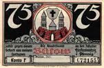 Notgeld DE 75 Pf. -Wz- Bütow , Notgeld 75 Pfennig Schein -WZ- unc-kfr. M-G 204.2.a , Pommern o.D. -