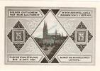 Serienscheine DE 75 Pf. Nr.1 Lübeck , Notgeld 75 Pfennig Schein Nr.1 unc-kfr. M-G 826.6 , Schleswig von 1921 -