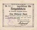 Inflation 1923 DE 1 Mia. Mk. Borkum , Banknote 1 Milliarde Mark -B- L-gbr. Keller 535... Niedersachsen 1923 -