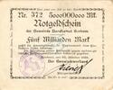 Inflation 1923 DE 5 Mia. Mk. Borkum , Banknote 5 Milliarden Mark -C- gbr. Keller 535... Niedersachsen 1923 -