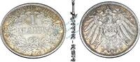 Kaiserreich 1 Mk. Kaiserreich , Silbermünze 1 Mark von 1915 A -gr. Adler- J.17 ss-vz -0604- -