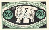 Serienscheine DE 20 Pf. Raa-Besenbeck , Notgeld 20 Pfennig Schein unc-kfr. M-G 1092.1.a , Schleswig 1921 -