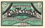Serienscheine DE 80 Pf. Raa-Besenbeck , Notgeld 80 Pfennig Schein unc-kfr. M-G 1092.1.a , Schleswig 1921 -