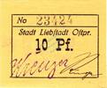 Kleingeld 1914-1922 10 Pf. Liebstadt , Notgeld 10 Pfennig Schein in unc-kfr. Ti.4075.05.35 , Ostpreussen o. -