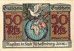 Kleingeld 1914-1922 50 Pf. Aschaffenburg , Notgeld 50 Pfennig Schein unc-kfr. Ti.0220.10.10 , Bayern o.D. V -