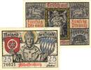 Kleingeld 1914-1922 2 Scheine kpl. Aschaffenburg , Notgeld Set mit 2 Scheinen unc-kfr. Ti.0220.10.40-41 , Bayern o. -