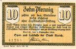 Kleingeld 1914-1922 10 Pf. Altusried , Notgeld 10 Pfennig -FEHLDRUCK- unc-kfr. Ti.0090.05.... Bayern o.D. V -