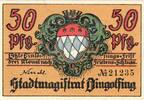Kleingeld 1914-1922 50 Pf. Dingolfing , Notgeld 50 Pfennig Schein unc-kfr. Ti.1385.05.05-10 , Bayern o.D. V -