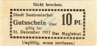 Kleingeld 1914-1922 10 Pf. Santomischel , Notgeld 10 Pf. -Gutsschein- unc-kfr. Ti.6425.05.41 , Posen o.D. V -