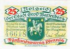 Kleingeld 1914-1922 25 Pf. Gross Wartenberg , Notgeld 25 Pfennig Schein unc-kfr. Ti.2615.10.01 Schlesien 19 -