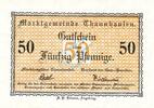 Kleingeld 1914-1922 50 Pf. Thannhausen , Notgeld 50 Pfennig Schein unc-kfr. Ti.7335.05.12 Bayern o.D. Verke -