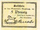 Kleingeld 1914-1922 5 Pf. Rossbach , Notgeld 5 Pfennig Schein unc-kfr. Ti.6200.05.01 Sachsen o.D. Verkehrs -