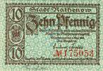 Kleingeld 1914-1922 10 Pf. Rathenow , Notgeld 10 Pfennig Schein unc-kfr. Ti.5915.10.02 Brandenburg 1917 Ver -