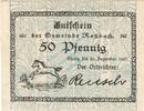 Kleingeld 1914-1922 50 Pf. Rossbach , Notgeld 50 Pfennig Schein unc-kfr. Ti.6200.05.03 Sachsen o.D. Verkehr -
