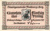 Kleingeld 1914-1922 50 Pf. Freiburg i.B. Notgeld 50 Pfennig Schein unc-kfr. Ti.1955.05.01 , Baden 1917 Verk -