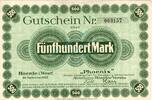 Inflation 1922/23 DE 500 Mk. Hörde , Banknote 500 Mark Schein gbr. Topp 484.1 , Westfalen 1922 Grossnotgeld -