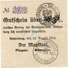 Notgeld 1914/15 50 Pf. Rastenburg , Notgeld 50 Pfennig Schein in L-Gbr.E Diessner 310.1.e , Ostpreussen -