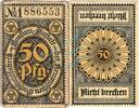 Kleingeld 1914-1922 50 Pf. Essen , Notgeld 50 Pfennig Schein unc-kfr. Ti.1800.45.10 , Rheinland o.D. Verkeh -