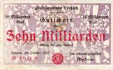 Inflation 1923 DE 10 Mia. Mk. Lörrach , Banknote 10 Milliarden Mark Schein gbr. Keller 3311.k , Baden 1923 Inf -