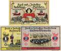 Serienscheine DE 3 Scheine kpl. Bremen , Notgeld Set mit 3 Scheinen in kfr. M-G 168.1 , Bremen 1922 Seriennotgel -