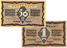 Serienscheine DE 2 Scheine kpl. Bremen , Notgeld Set mit 2 Scheinen L-gbr. M-G 181.1 , Bremen o.D. Seriennotgeld -