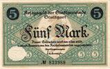 Großnotgeld 1918 DE 5 Mk. Stuttgart , Banknote 5 Mark Schein unc-kfr. Geiger 515.01.b , Würrtemberg 1919 -